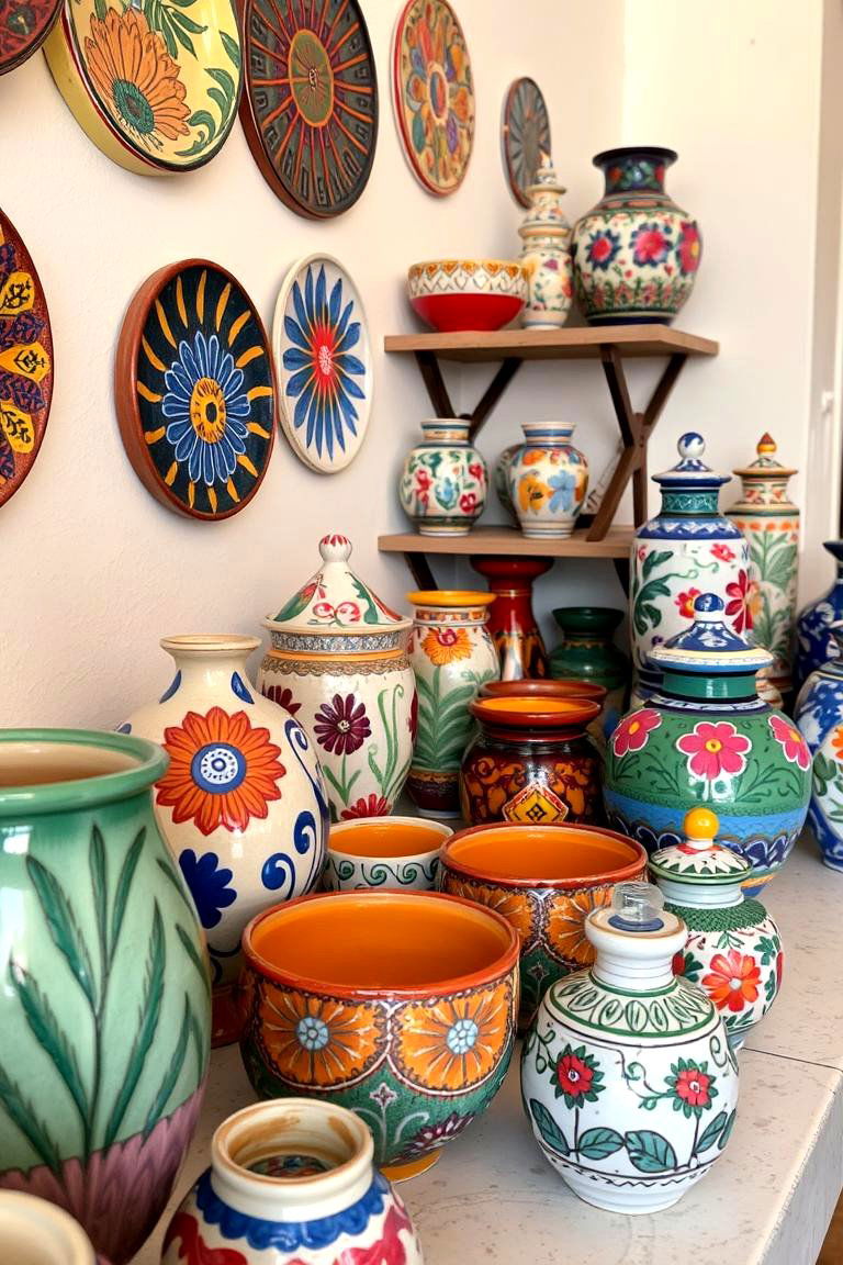 Hand Painted Ceramic Art - 24 Boho Decor Ideas