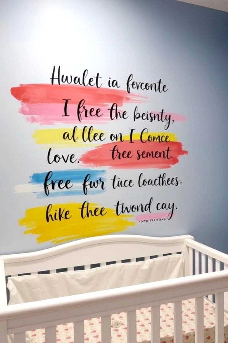 Hand Painted Inspirational Quotes - 24 Nursery Wall Decor Ideas