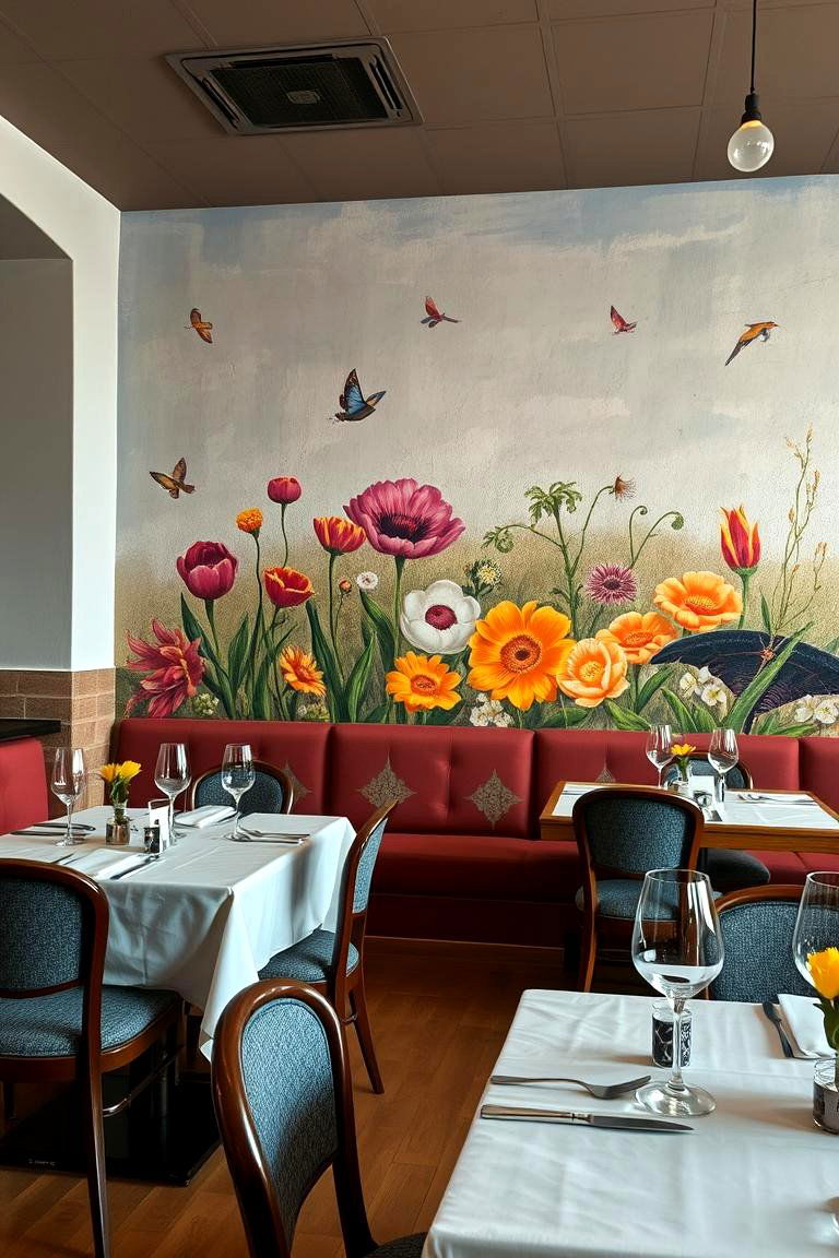 Hand Painted Murals - 24 Craftsman Dining Room Ideas