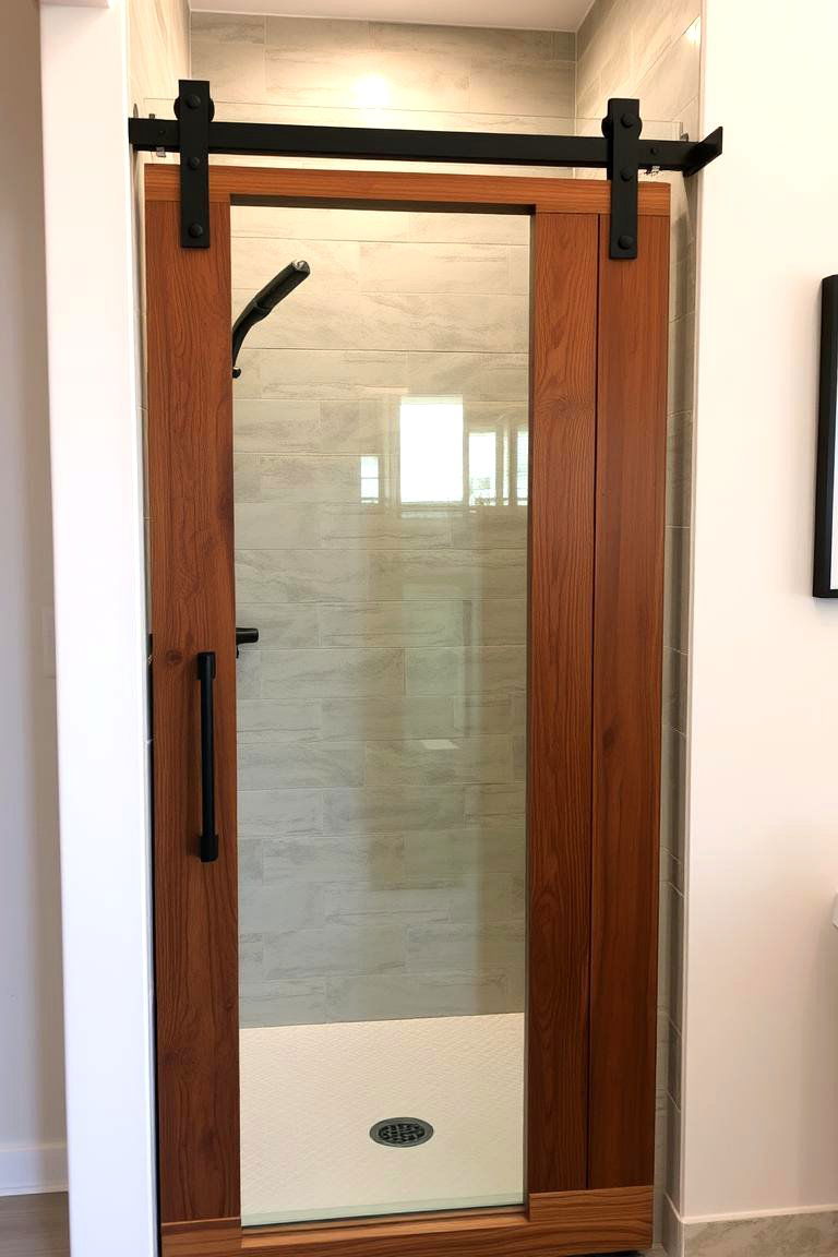 Hand Painted Rustic Tiles - 24 Rustic Walk-in Shower Ideas