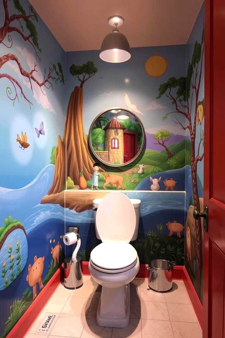Hand Painted Wall Murals - 24 Mexican Bathroom Ideas