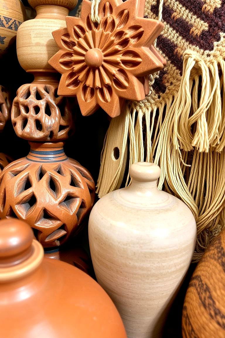 Handcrafted Accents with Artisan Touches - 24 Boho Farmhouse Decor Ideas