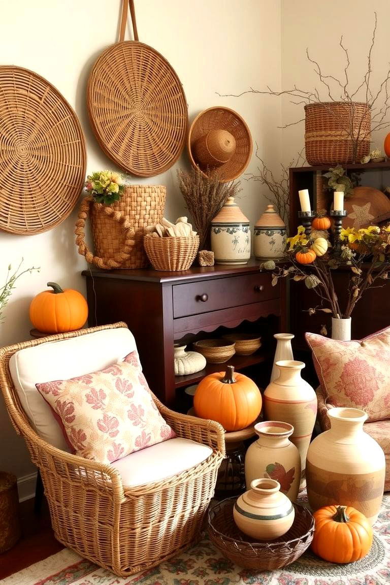 Handcrafted Accessories - 24 Fall Living Room Ideas