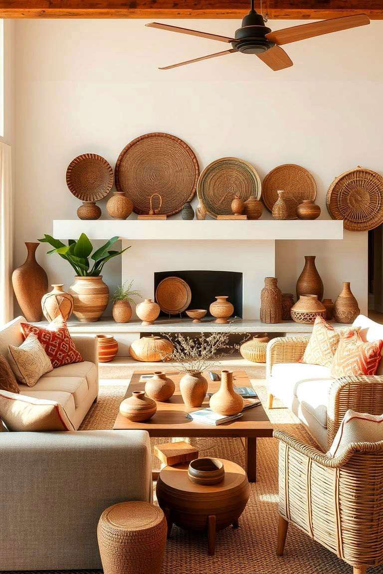 Handcrafted Artisan Accents - 24 Black Boho Living Room Ideas