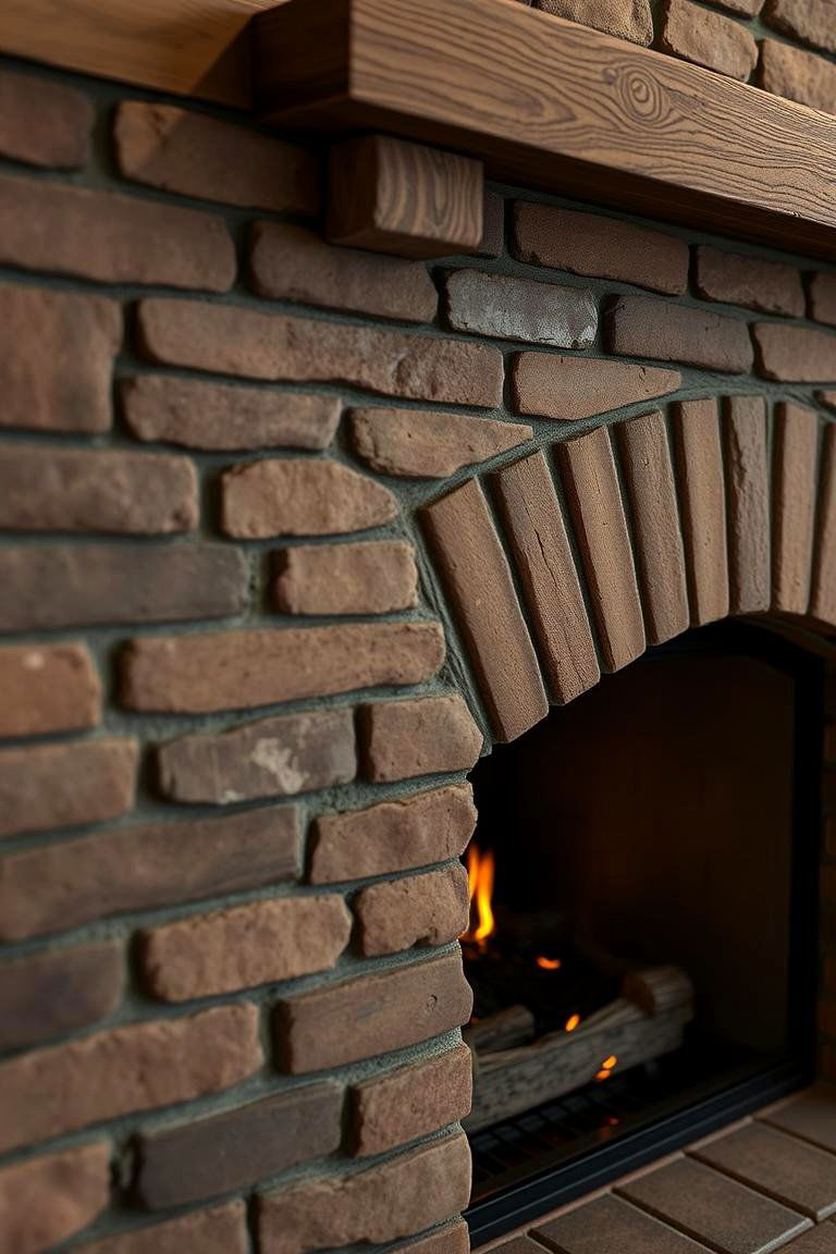 Handcrafted Artisan Touch - 24 Rustic Brick Fireplace Ideas