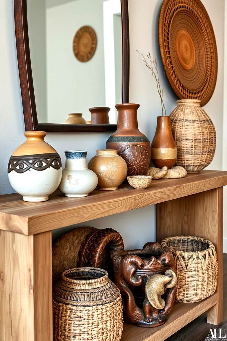 Handcrafted Artisan Touch - 24 Console Table Decor Ideas