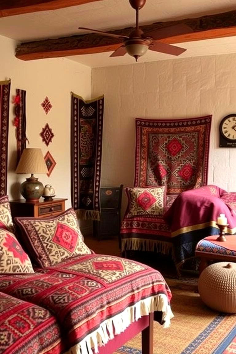 Handcrafted Berber Textiles - 24 Moroccan Themed Bedroom Ideas