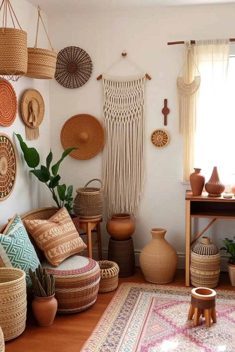 Handcrafted Boho Decor - 24 Gypsy Bohemian Living Room Ideas