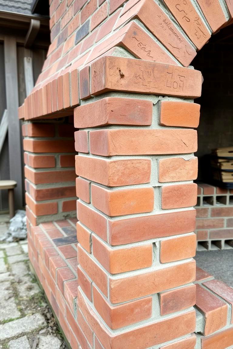 Handcrafted Brick Hearth - 24 Rustic Outdoor Fireplace Ideas