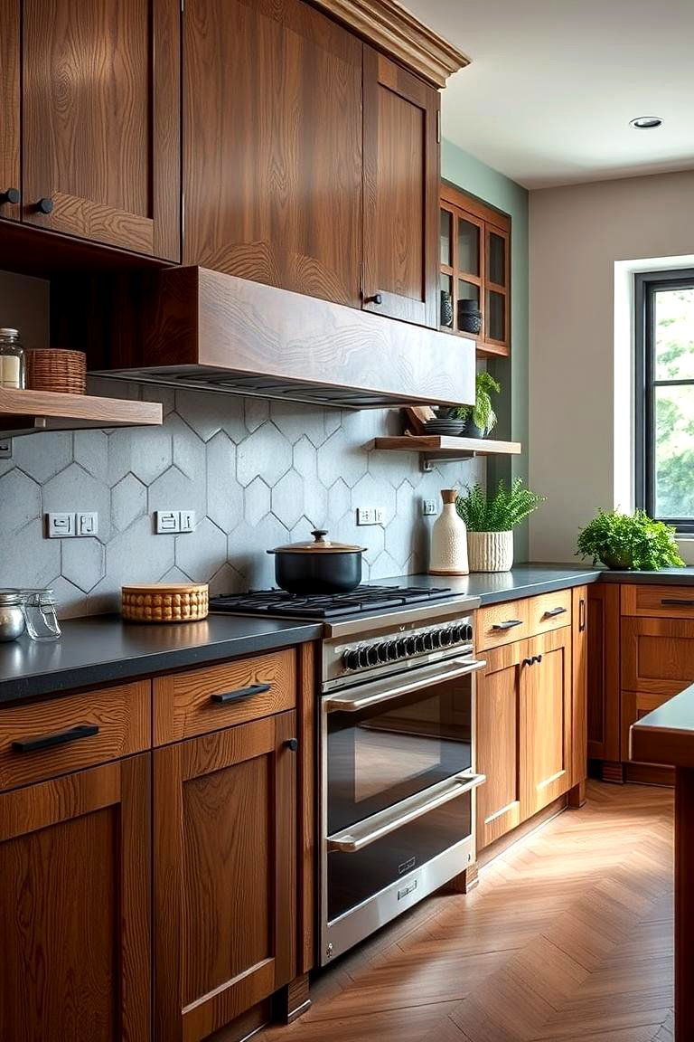 Handcrafted Brown Details - 24 Black and Brown Kitchen Ideas