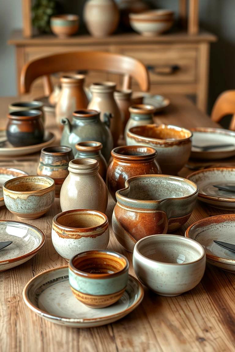 Handcrafted Ceramic Pieces - 24 Dining Room Table Decor Ideas