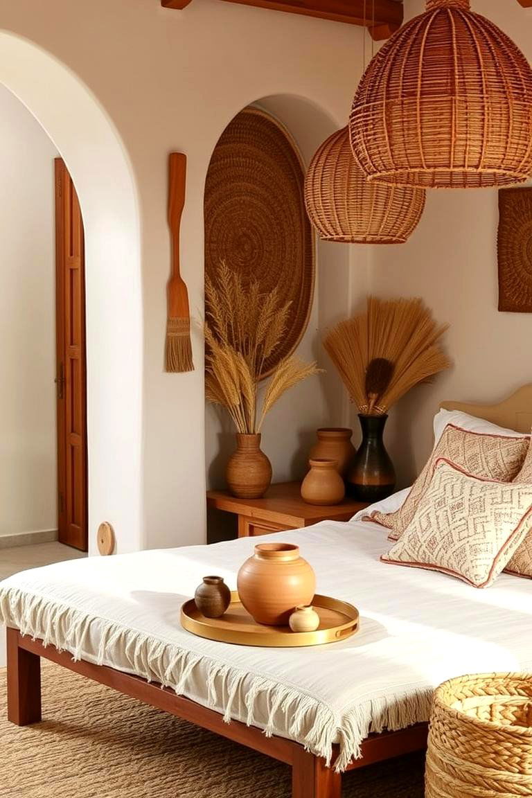 Handcrafted Decor Accents - 24 Dark Boho Bedroom Ideas