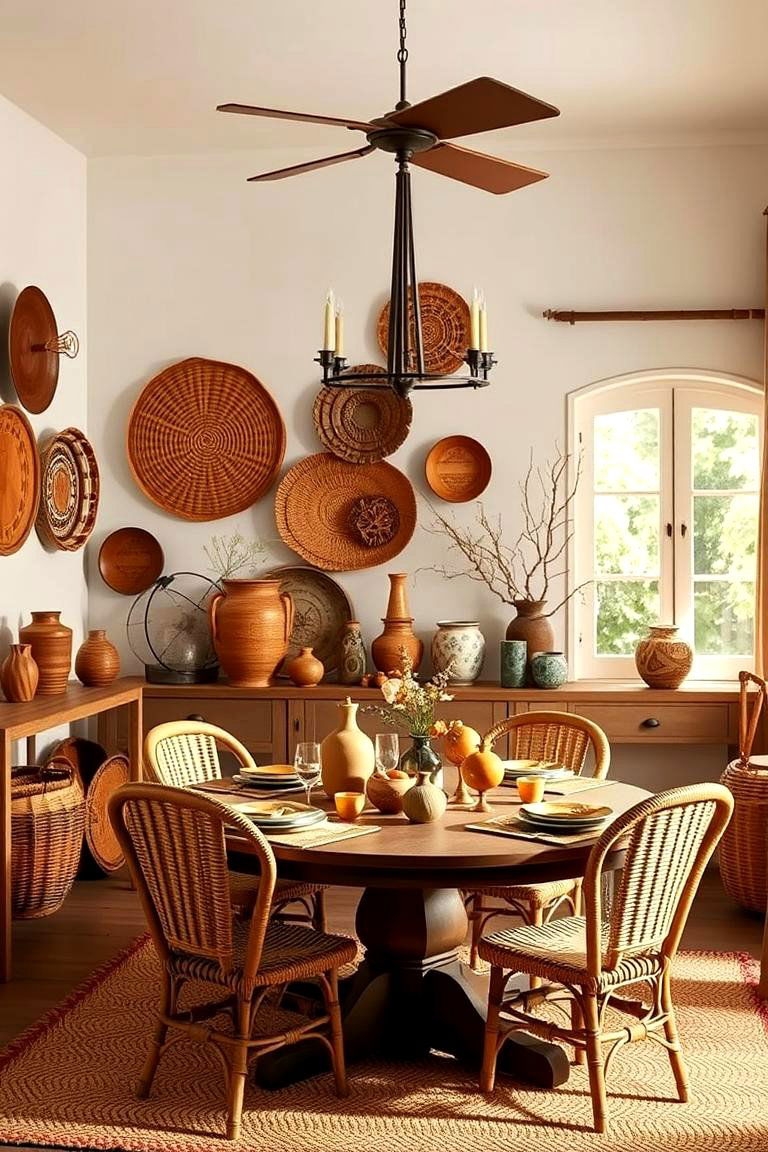 Handcrafted Decor Elements - 24 Boho Dining Room Ideas