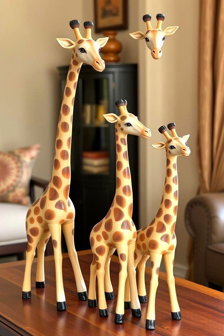 Handcrafted Giraffe Sculptures - 24 Giraffe Nursery Ideas