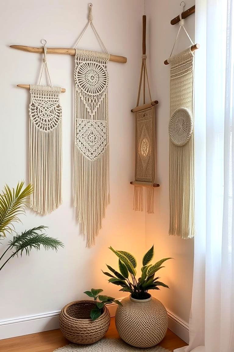 Handcrafted Macrame Wall Hangings - 24 Boho Teen Bedroom Ideas