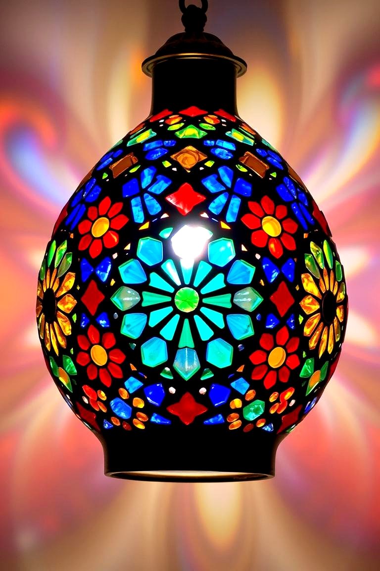 Handcrafted Mosaic Lantern - 24 Lantern Centerpiece Ideas
