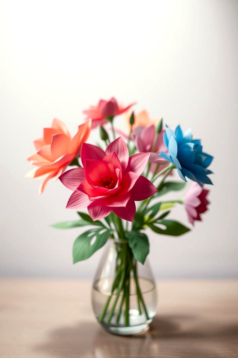 Handcrafted Paper Flower Centerpiece - 24 Centerpiece Ideas