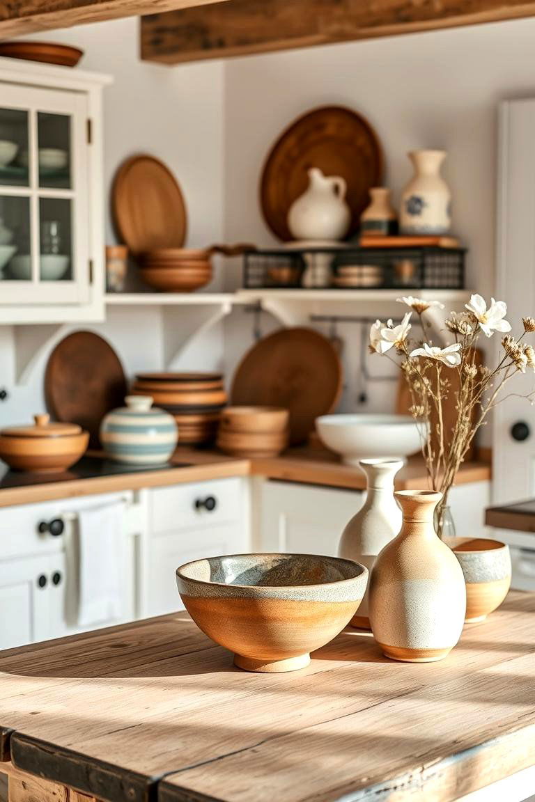 Handcrafted Pottery Accessories - 24 Earthy Kitchen Ideas