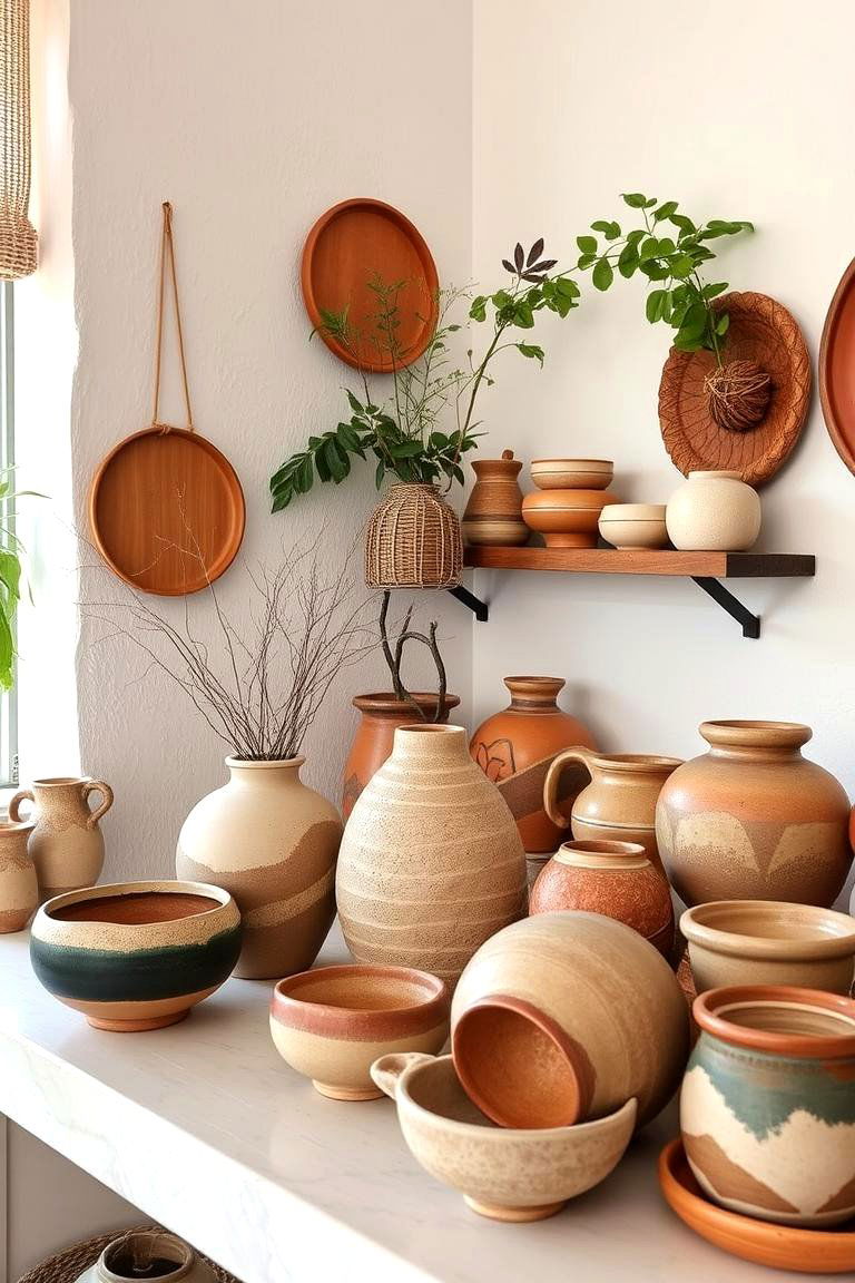 Handcrafted Pottery Details - 24 Boho Decor Ideas