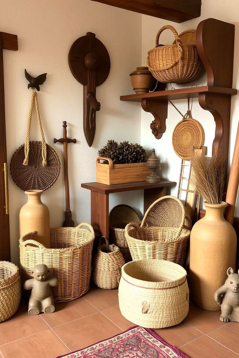Handcrafted Primitive Accessories - 24 Primitive Living Room Ideas