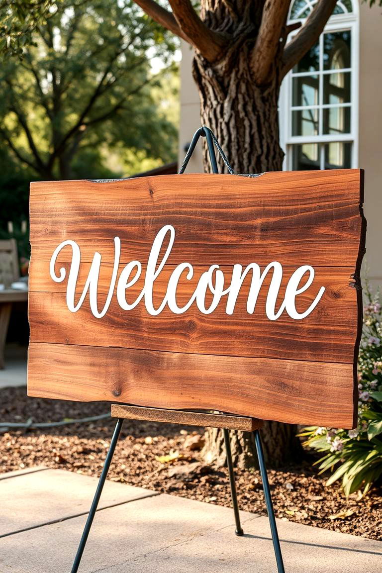 Handcrafted Welcome Signs - 24 Summer Front Door Decor Ideas