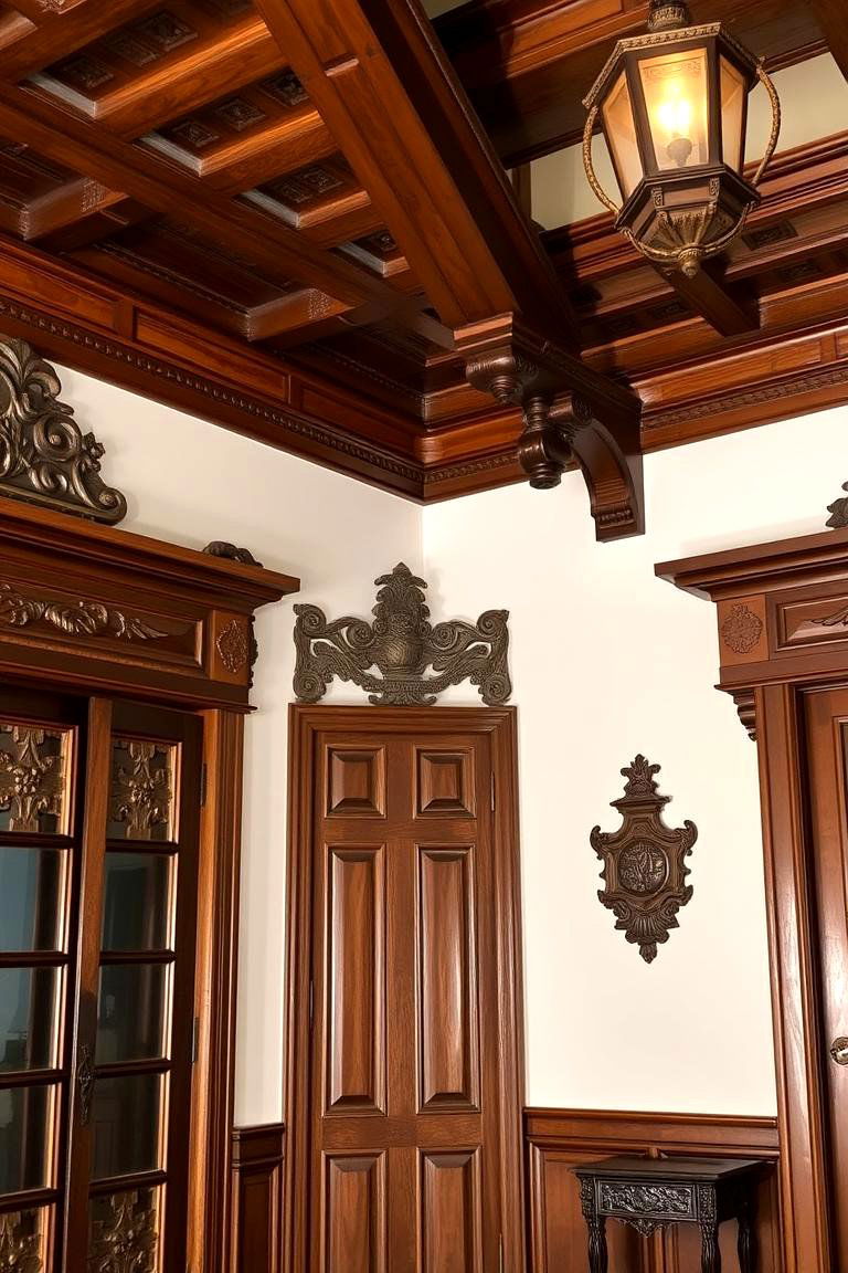 Handcrafted Wooden Accents - 24 Colonial Living Room Ideas