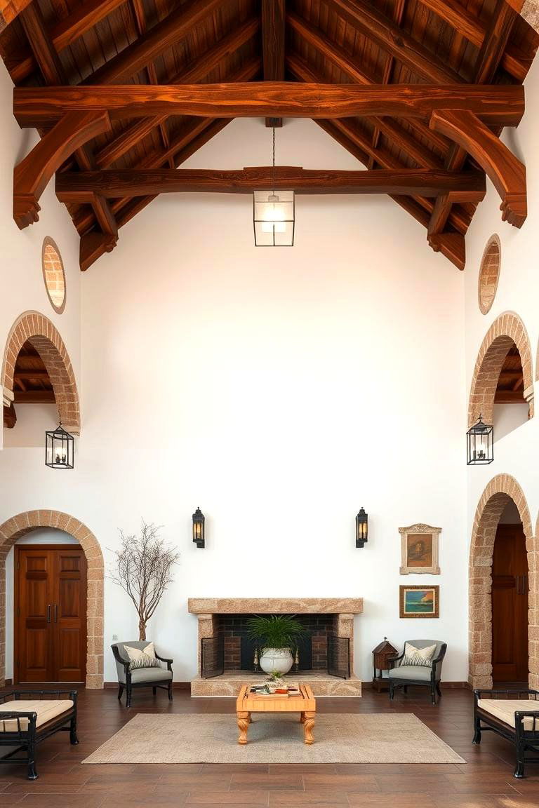 Handcrafted Wooden Beams - 24 Mediterranean Living Room Ideas