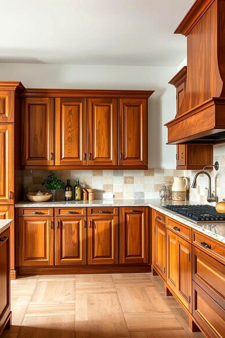 Handcrafted Wooden Cabinets - 24 Tudor Kitchen Ideas