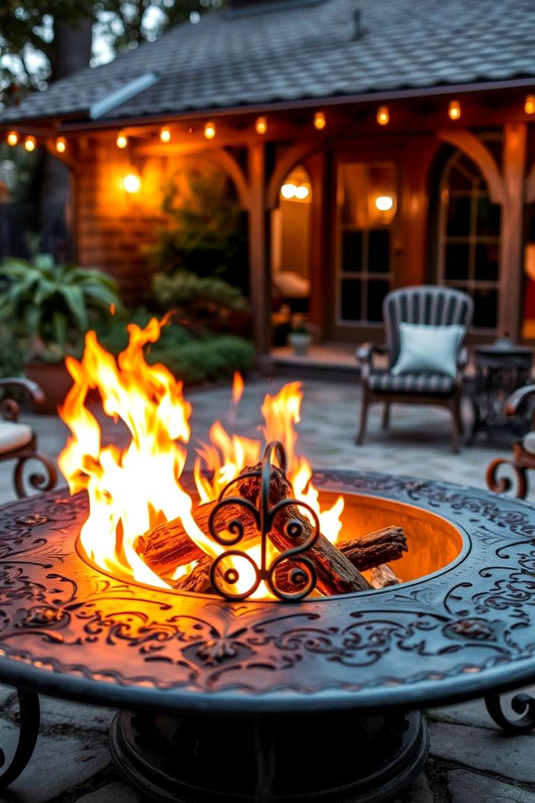 Handcrafted Wrought Iron Fire Pit - 24 Metal Fire Pit Ideas