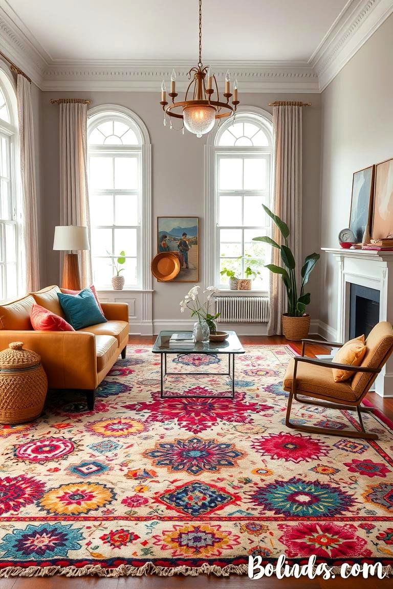 Handmade Artisan Carpet - 24 Living Room Carpet Ideas