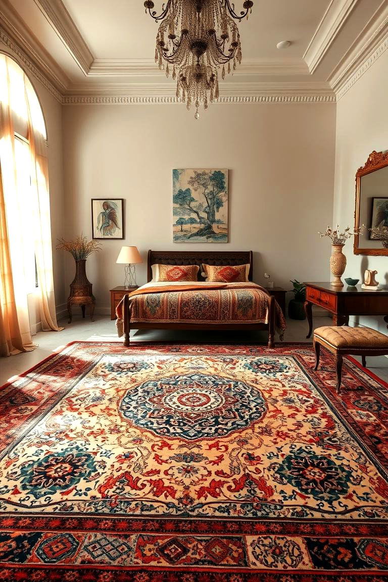 Handmade Artisan Rug - 24 bedroom rug ideas