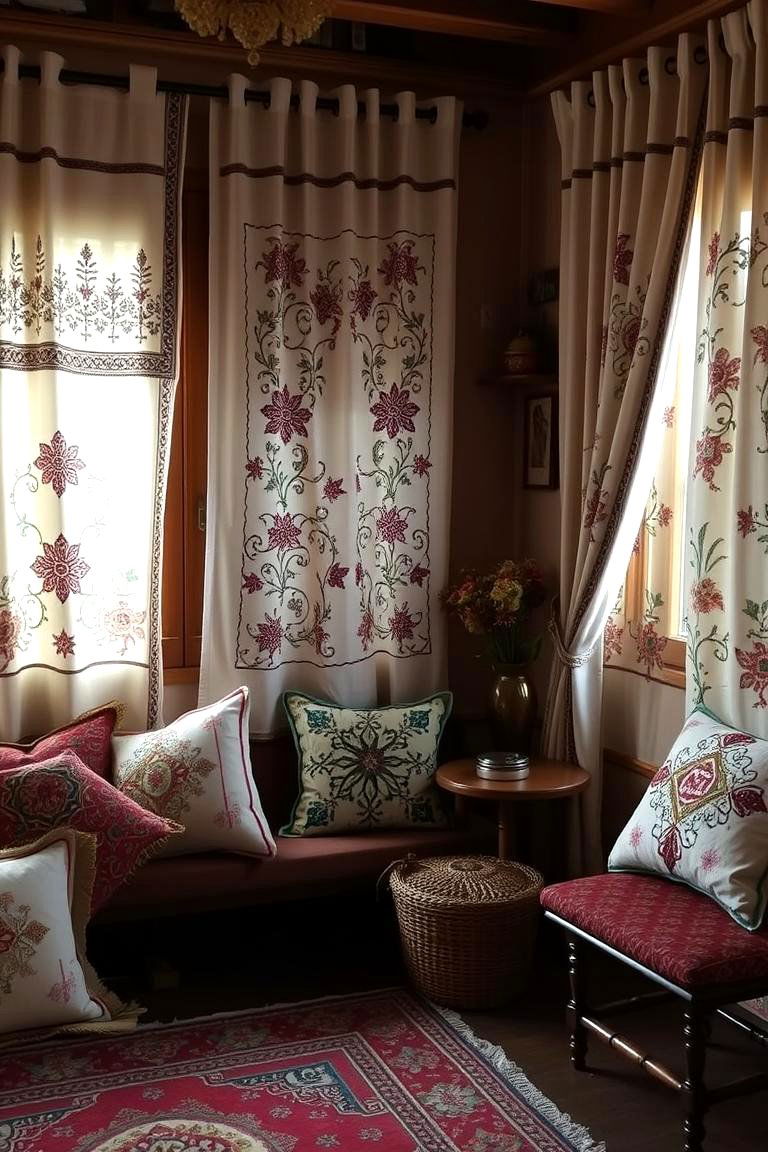 Handmade Embroideries - 24 Cottagecore Interior Design Ideas