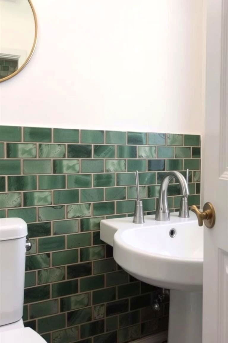 Handmade Green Tiles - 24 Green Bathroom Tile Ideas