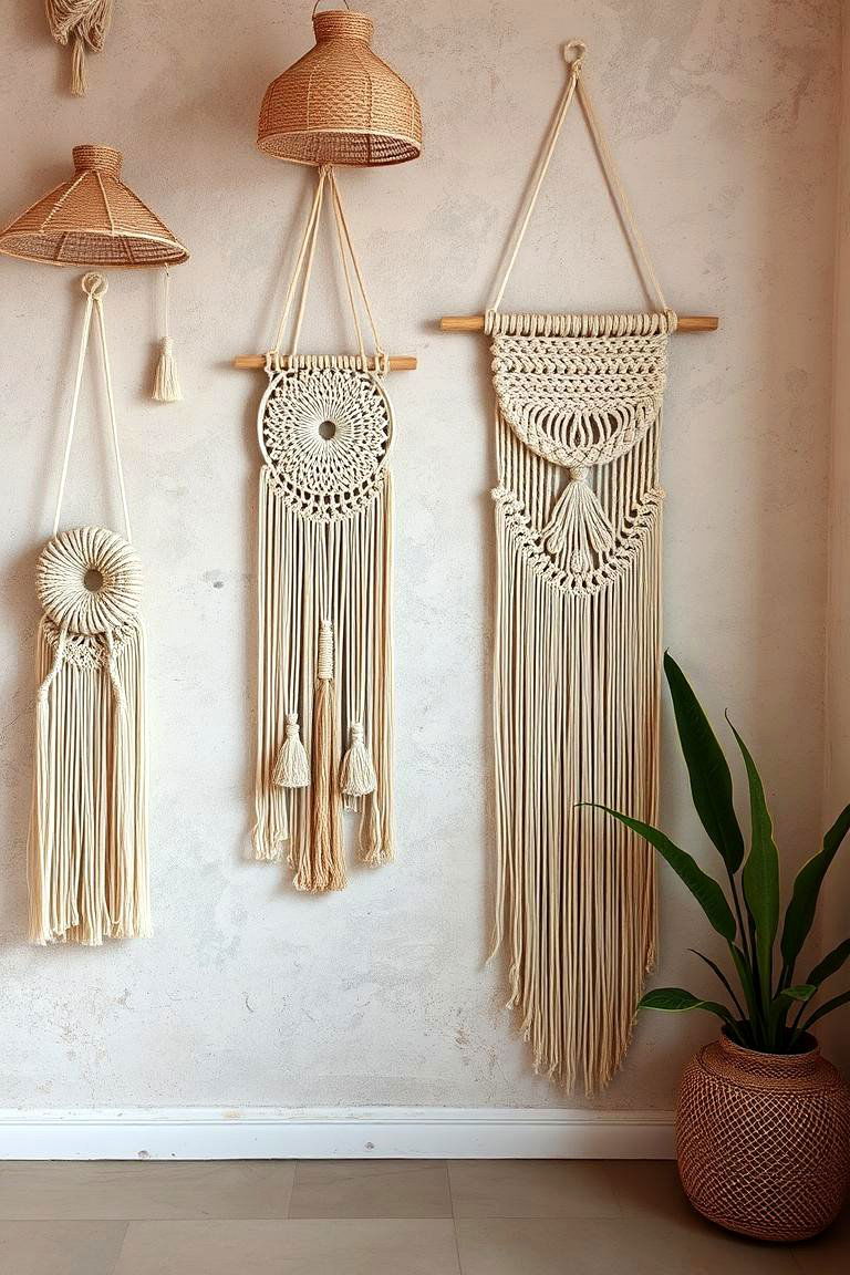 Handmade Macrame Accents - 24 Colorful Boho Bedroom Ideas