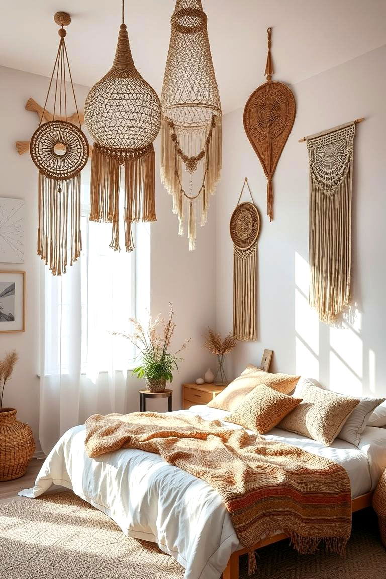 Handmade Macrame Decorations - 24 Cottagecore Bedroom Ideas