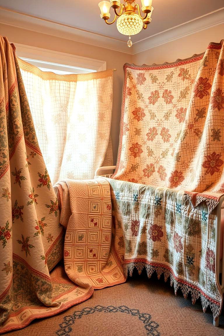 Handmade Quilted Blankets - 24 Farmhouse Nursery Ideas