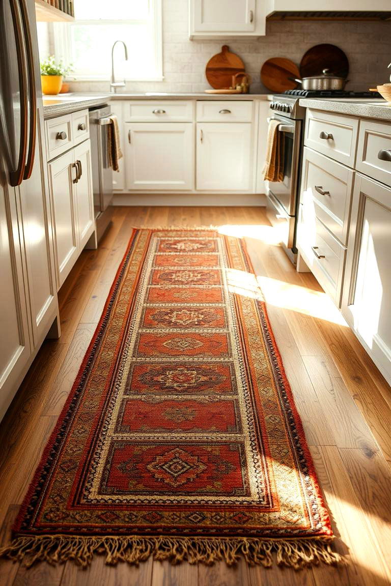 Handwoven Kitchen Runners - 24 Boho Kitchen Ideas