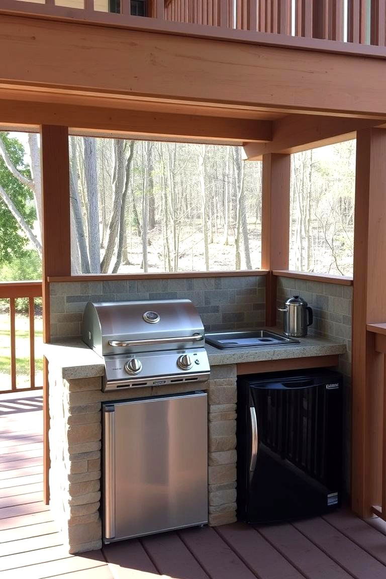 Handy Outdoor Kitchenette - 24 Under Deck Ideas