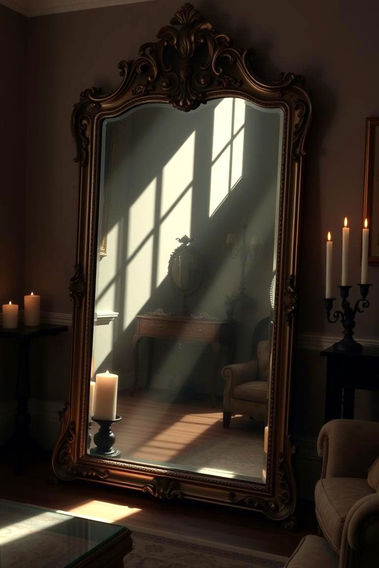 Hang Mirrors for Reflection and Light - 24 Witchy Living Room Ideas