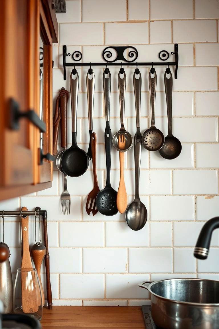 Hang Utensils and Pots - 24 Small Galley Kitchen Ideas on a Budget