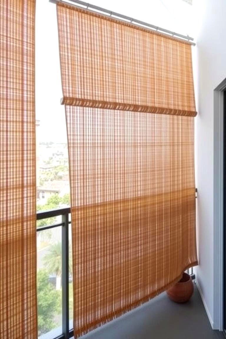 Hanging Bamboo Screens - 24 Balcony Privacy Ideas