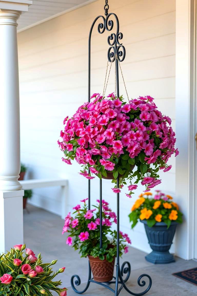 Hanging Basket Stand - 24 Outdoor Plant Stand Ideas