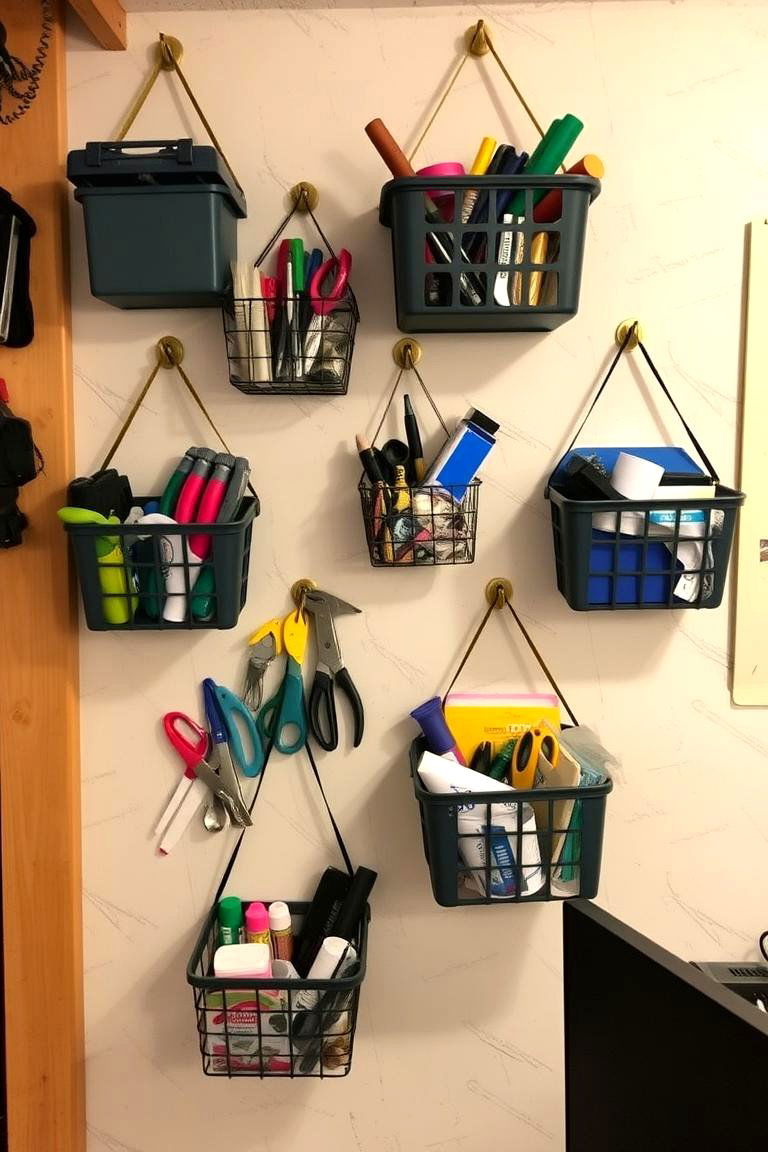 Hanging Baskets for Miscellaneous Items - 24 Basement Storage Ideas