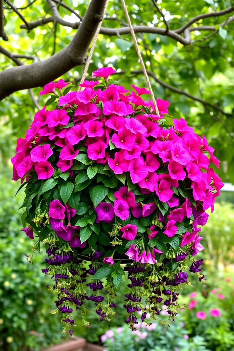 Hanging Baskets with Shade Tolerant Flowers - 24 Shade Garden Design Ideas