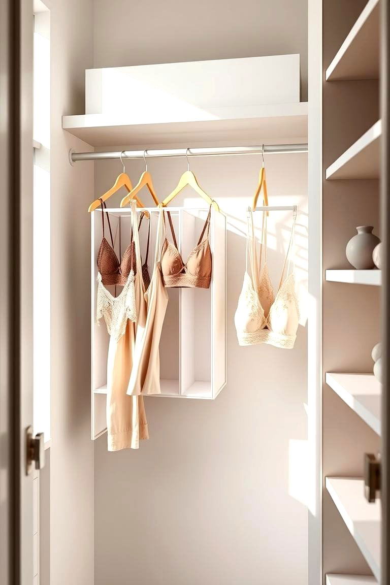 Hanging Closet Organizer - 24 Bra Storage Ideas