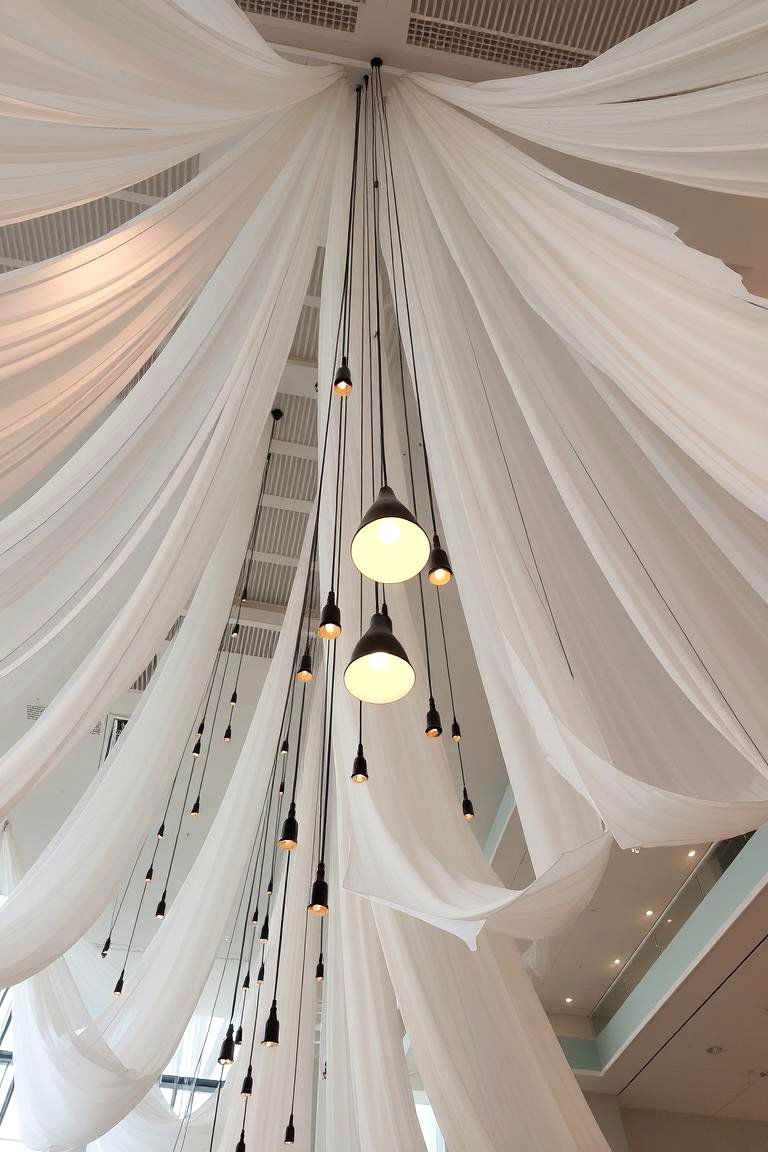 Hanging Element Ceiling Design - 24 Cheap Ceiling Ideas