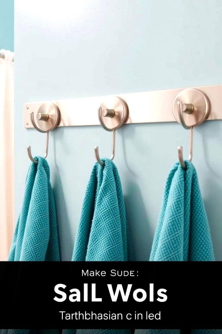 Hanging Functionality on Wall Hooks - 24 Towel Display Ideas