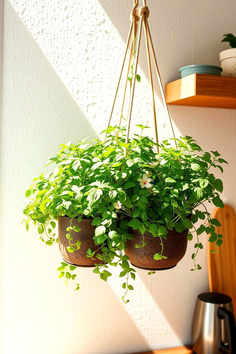 Hanging Herb Garden - 24 Boho Kitchen Ideas