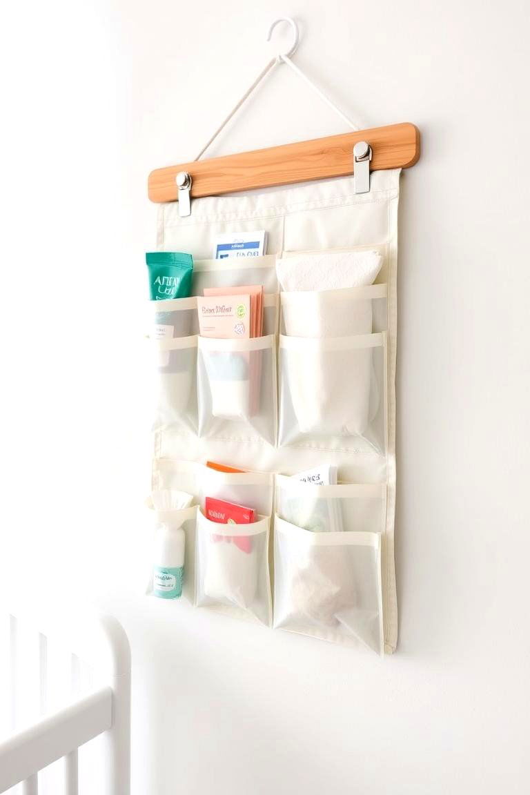 Hanging Pocket Organizers on Walls - 24 Nursery Storage Ideas