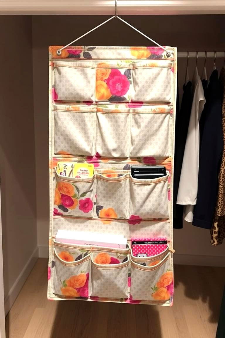 Hanging Pocket Storage - 24 Toilet Paper Storage Ideas